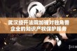 武汉经开法院加强对独角兽企业的知识产权保护服务