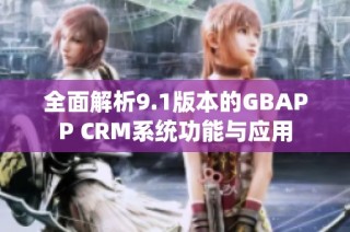 全面解析9.1版本的GBAPP CRM系统功能与应用