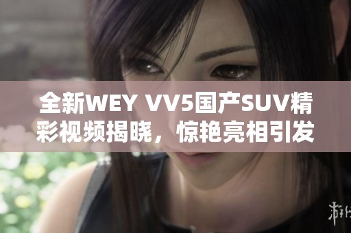 全新WEY VV5国产SUV精彩视频揭晓，惊艳亮相引发关注