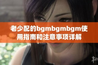 老少配的bgmbgmbgm使用指南和注意事项详解