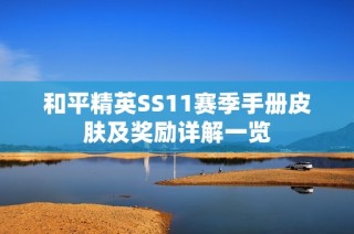 和平精英SS11赛季手册皮肤及奖励详解一览