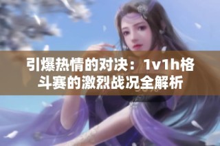 引爆热情的对决：1v1h格斗赛的激烈战况全解析