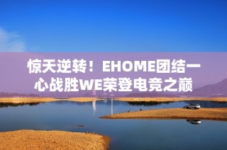 惊天逆转！EHOME团结一心战胜WE荣登电竞之巅