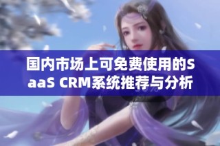 国内市场上可免费使用的SaaS CRM系统推荐与分析