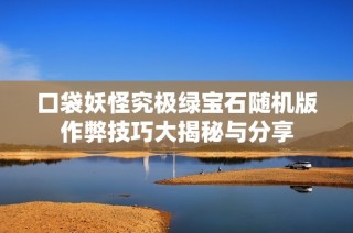 口袋妖怪究极绿宝石随机版作弊技巧大揭秘与分享