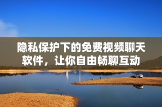 隐私保护下的免费视频聊天软件，让你自由畅聊互动