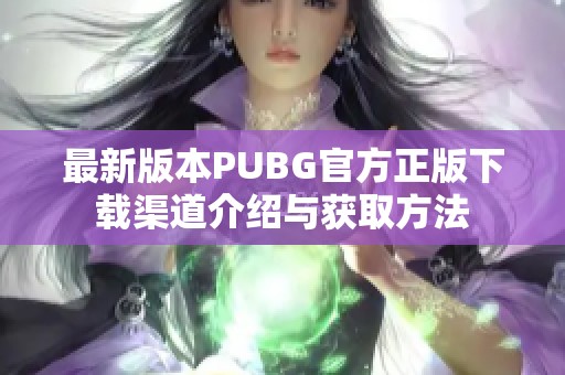 最新版本PUBG官方正版下载渠道介绍与获取方法