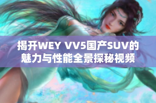 揭开WEY VV5国产SUV的魅力与性能全景探秘视频