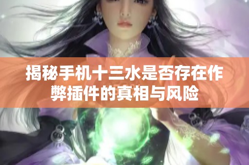 揭秘手机十三水是否存在作弊插件的真相与风险