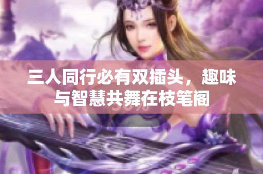 三人同行必有双插头，趣味与智慧共舞在枝笔阁