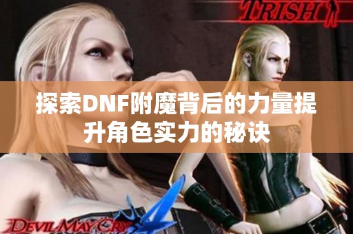 探索DNF附魔背后的力量提升角色实力的秘诀